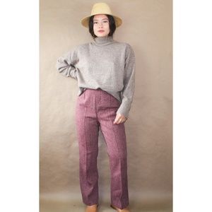 (164) vtg 70s high waisted wool tweed pants